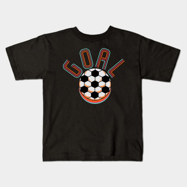 kids love soccer, retro style Kids T-Shirt by osvaldoport76